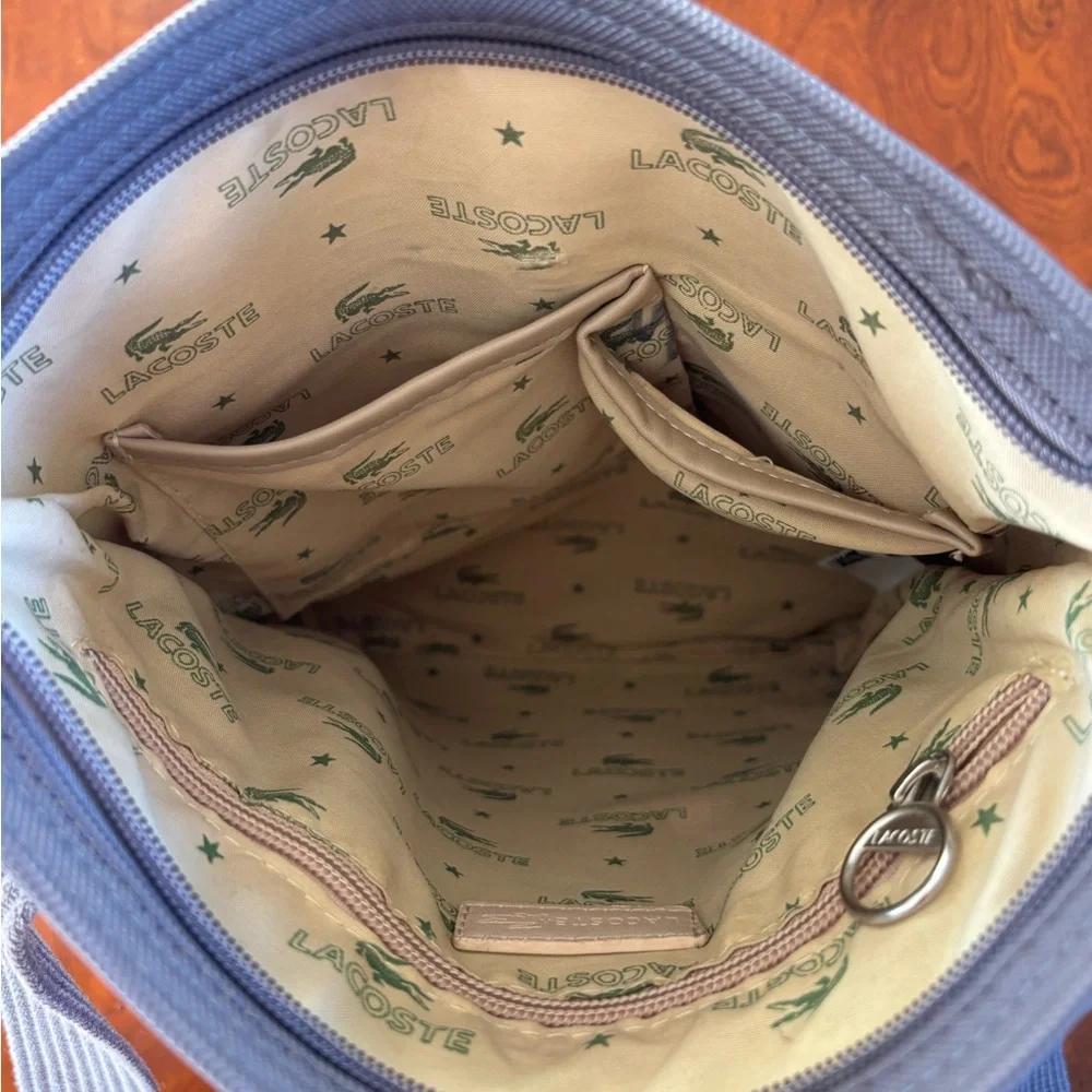 Lacoste Gray Messenger Bag Sleek Modern‎ Design